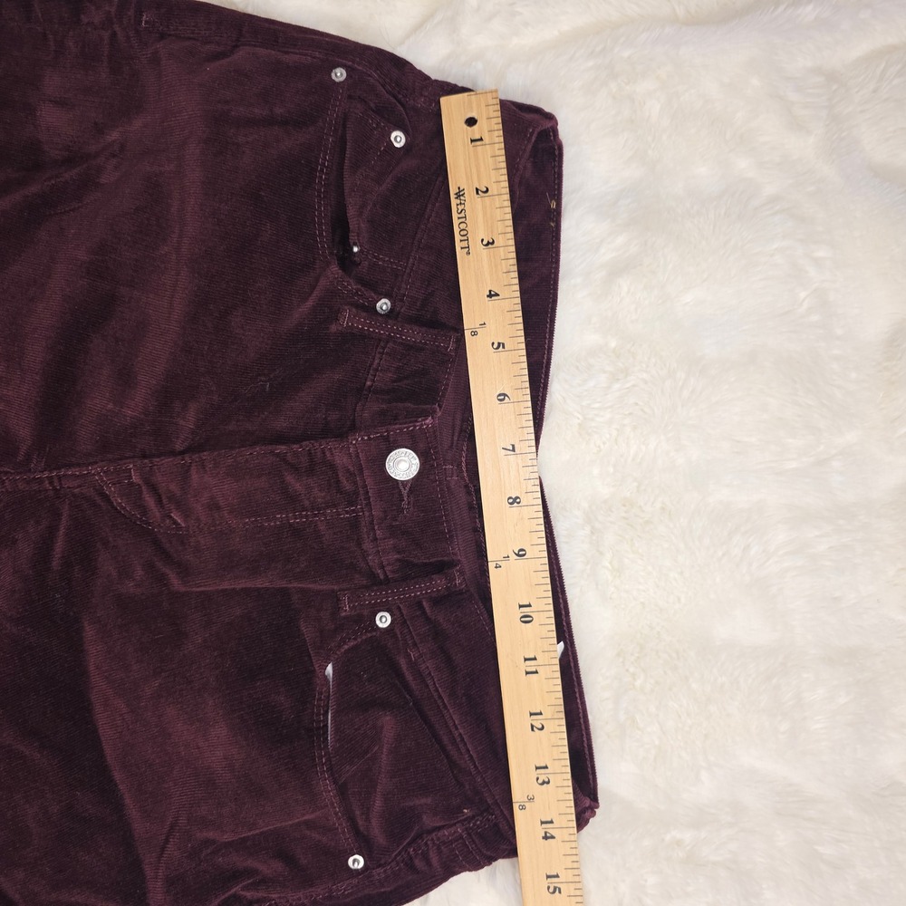 Levi's 505 Corduroy Pants Women 10M W30 L32 Burgundy Excellent Straight Leg - Picture 3 of 13